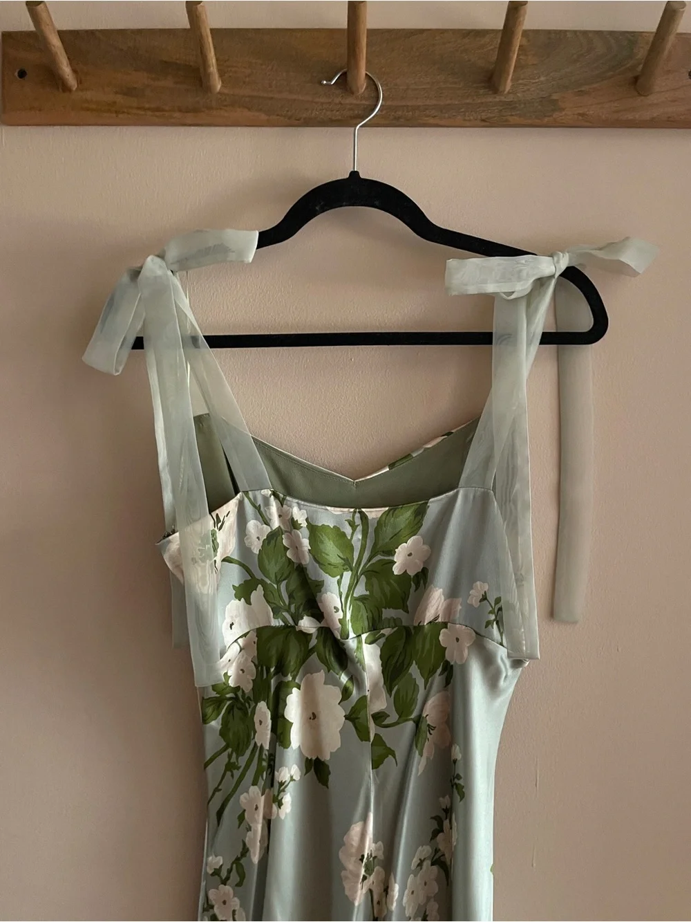 Reformation Alene Silk Slip Midi Dress with Tie Straps - Picture 6 of 15